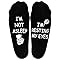 Funny black novelty socks for Husband